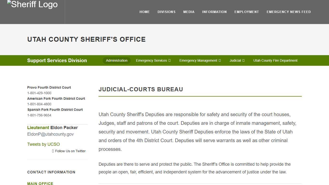 Utah County Sheriff's Office Judicial-Courts Bureau